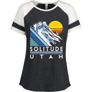 Solitude Utah Retro Ski Enza Ladies Jersey Colorblock Tee