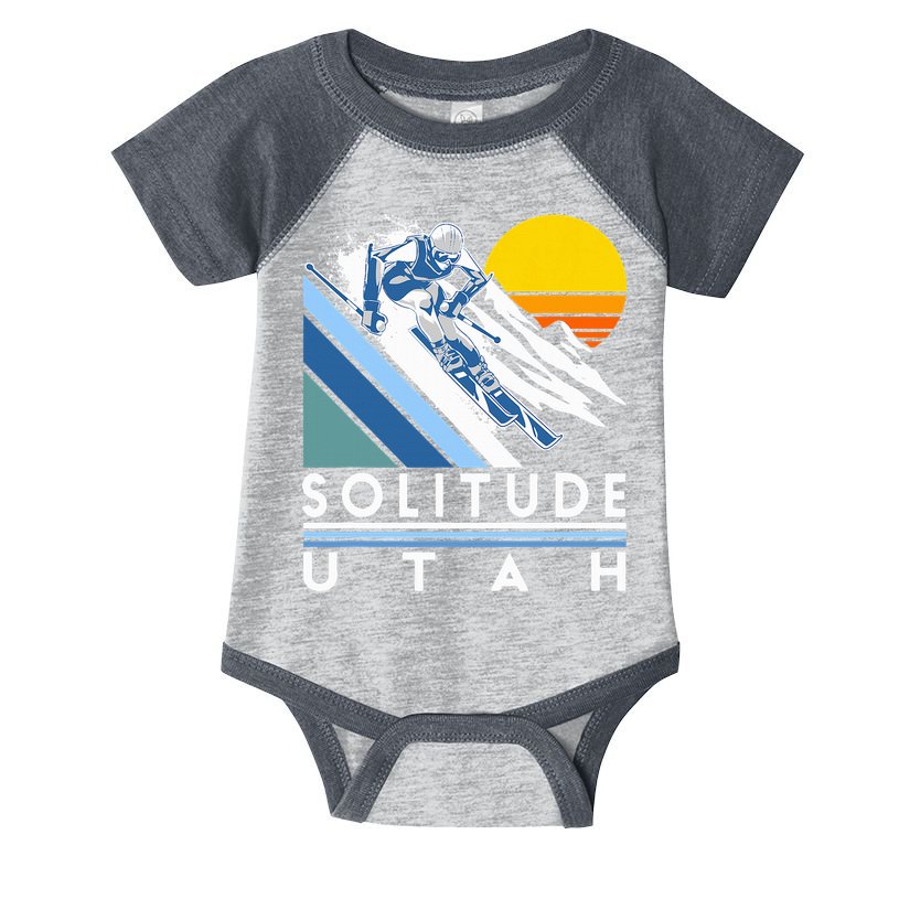 Solitude Utah Retro Ski Infant Baby Jersey Bodysuit