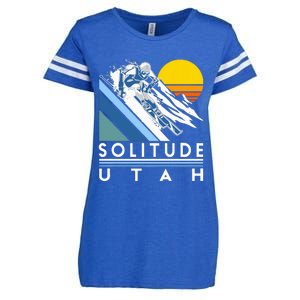 Solitude Utah Retro Ski Enza Ladies Jersey Football T-Shirt