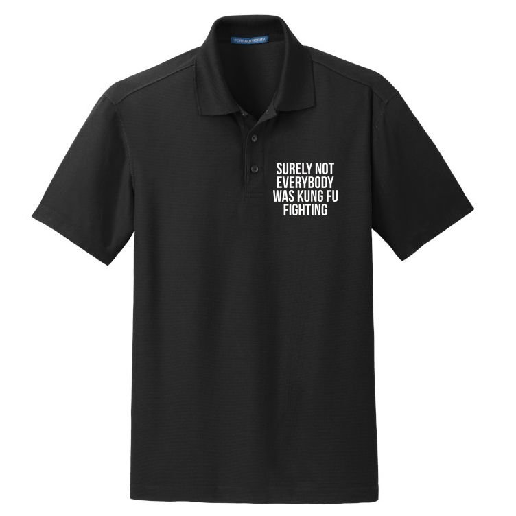 Surely Not Everybody was Kung FU Fighting Dry Zone Grid Polo