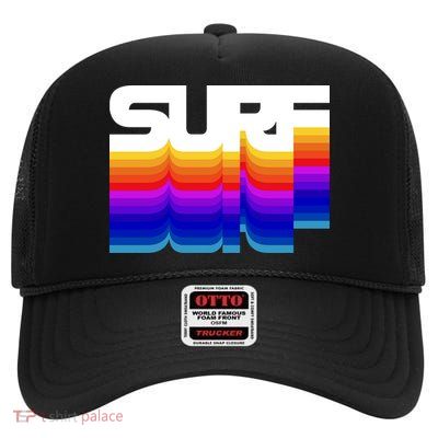 Surf High Crown Mesh Back Trucker Hat
