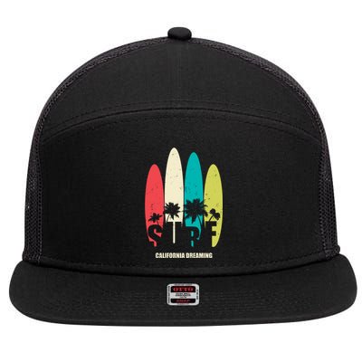 Surf California Dreaming  7 Panel Mesh Trucker Snapback Hat