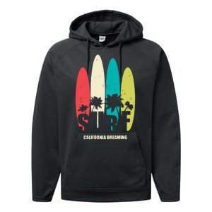 Surf California Dreaming  Performance Fleece Hoodie