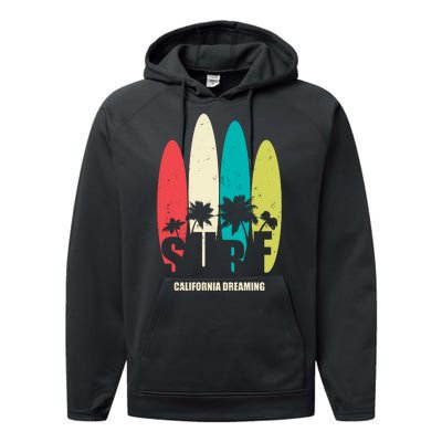 Surf California Dreaming  Performance Fleece Hoodie