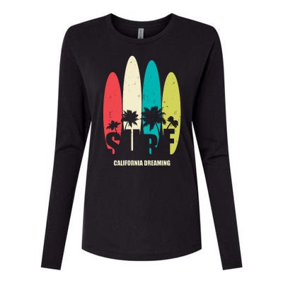 Surf California Dreaming  Womens Cotton Relaxed Long Sleeve T-Shirt