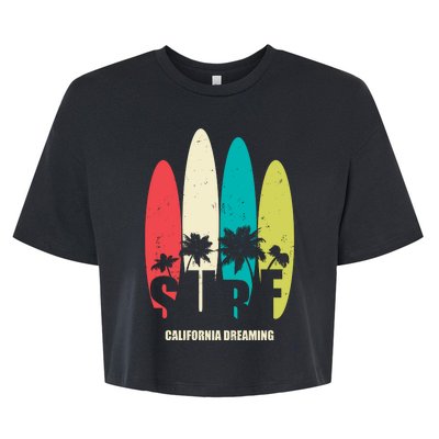 Surf California Dreaming  Bella+Canvas Jersey Crop Tee