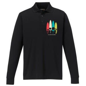 Surf California Dreaming  Performance Long Sleeve Polo