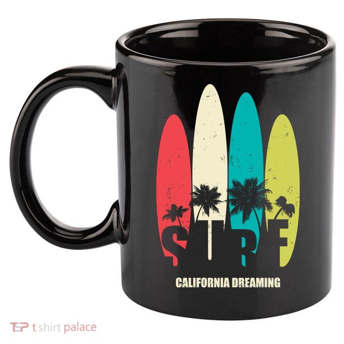 Surf California Dreaming  11oz C Handle Ceramic Mug