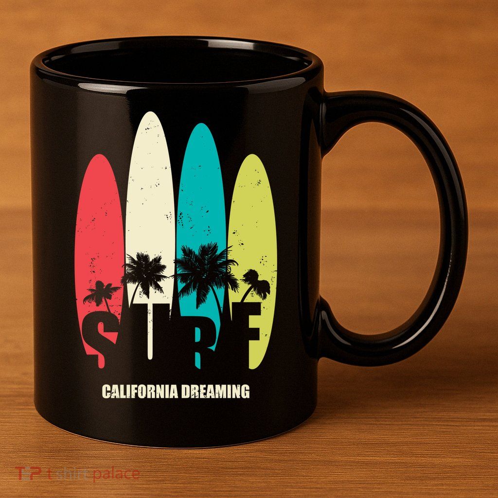 Surf California Dreaming  11oz C Handle Ceramic Mug