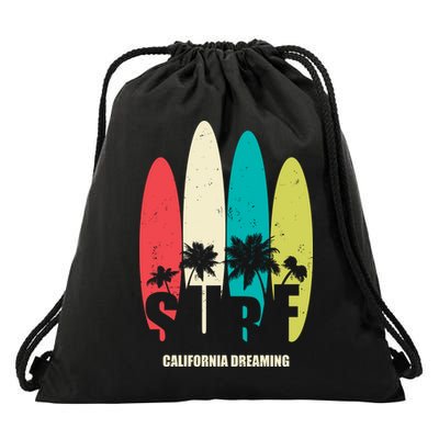 Surf California Dreaming  Drawstring Bag
