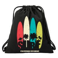 Surf California Dreaming  Drawstring Bag