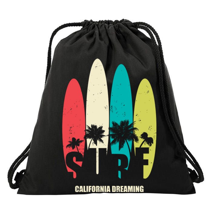 Surf California Dreaming  Drawstring Bag