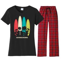 Surf California Dreaming  Women's Flannel Pajama Set