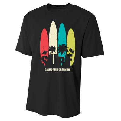 Surf California Dreaming  Performance Sprint T-Shirt