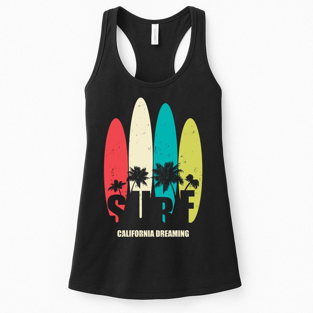 Surf California Dreaming  Womens Tank Top