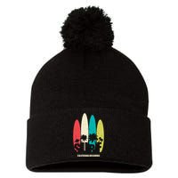 Surf California Dreaming  Pom Pom 12in Knit Beanie