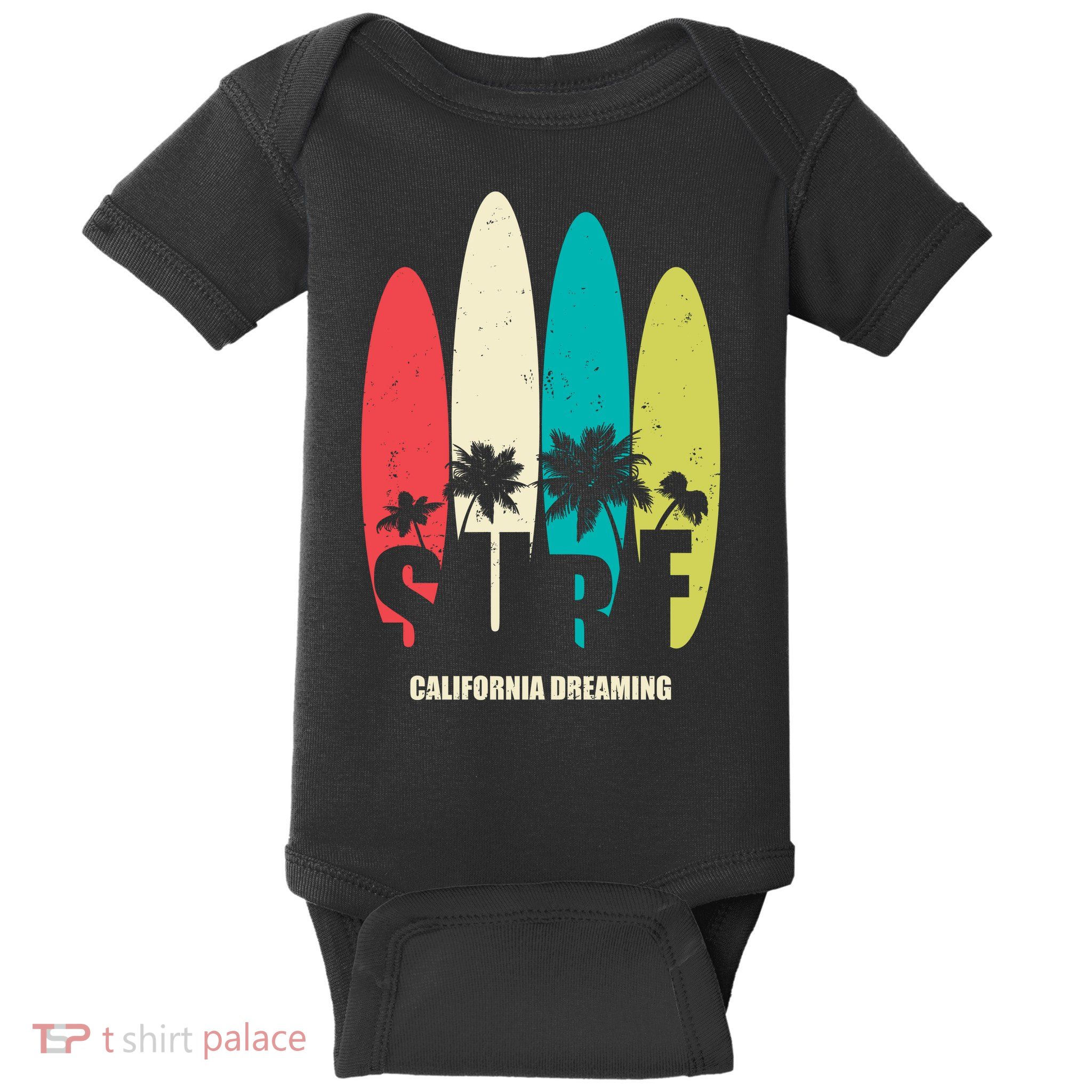 Surf California Dreaming  Baby Bodysuit