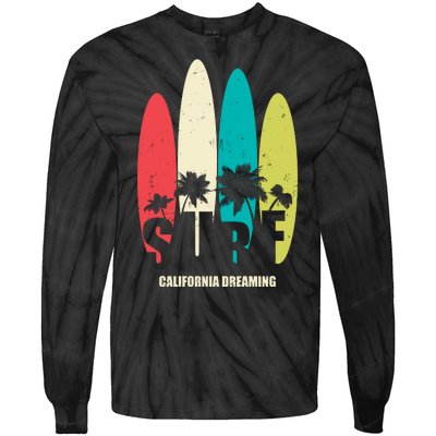 Surf California Dreaming  Tie-Dye Long Sleeve Shirt