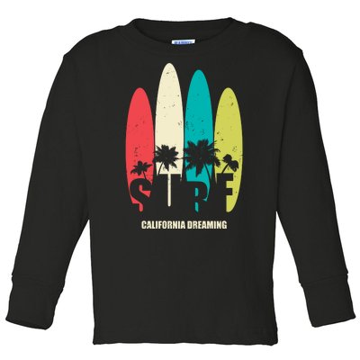 Surf California Dreaming  Toddler Long Sleeve Shirt