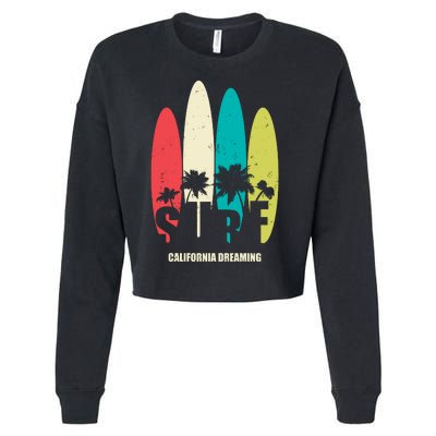 Surf California Dreaming  Cropped Pullover Crew