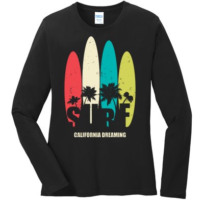 Surf California Dreaming  Ladies Long Sleeve Shirt