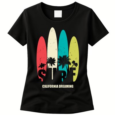 Surf California Dreaming  Womens T-Shirt