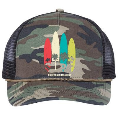 Surf California Dreaming  Retro Rope Trucker Hat Cap