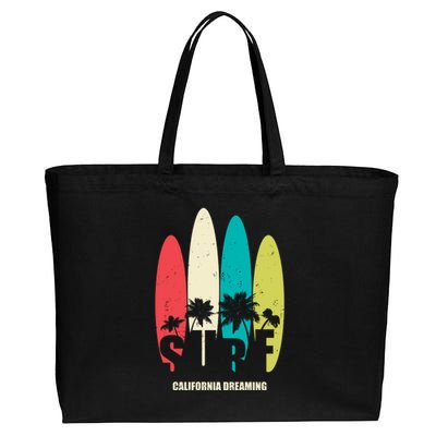 Surf California Dreaming  Cotton Canvas Jumbo Tote