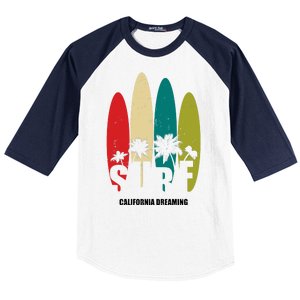 Surf California Dreaming  Baseball Sleeve Shirt