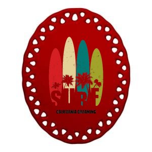 Surf California Dreaming  Ceramic Oval Ornament