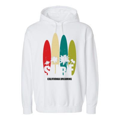 Surf California Dreaming  Garment-Dyed Fleece Hoodie