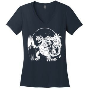 Surf-Zilla  Women's V-Neck T-Shirt