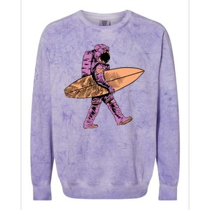 Surfer Astronaut Colorblast Crewneck Sweatshirt