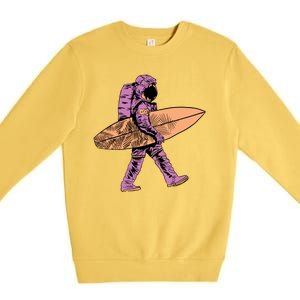 Surfer Astronaut Premium Crewneck Sweatshirt