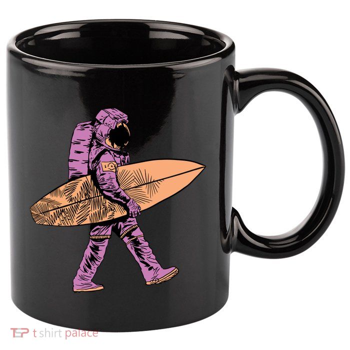 Surfer Astronaut 11oz C Handle Ceramic Mug