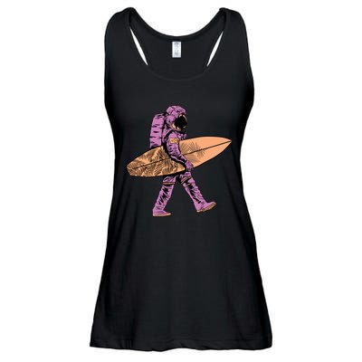 Surfer Astronaut Ladies Essential Flowy Tank