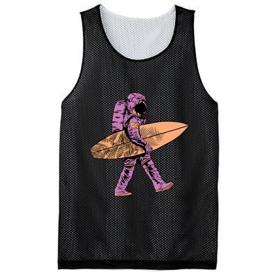 Surfer Astronaut Mesh Reversible Basketball Jersey Tank
