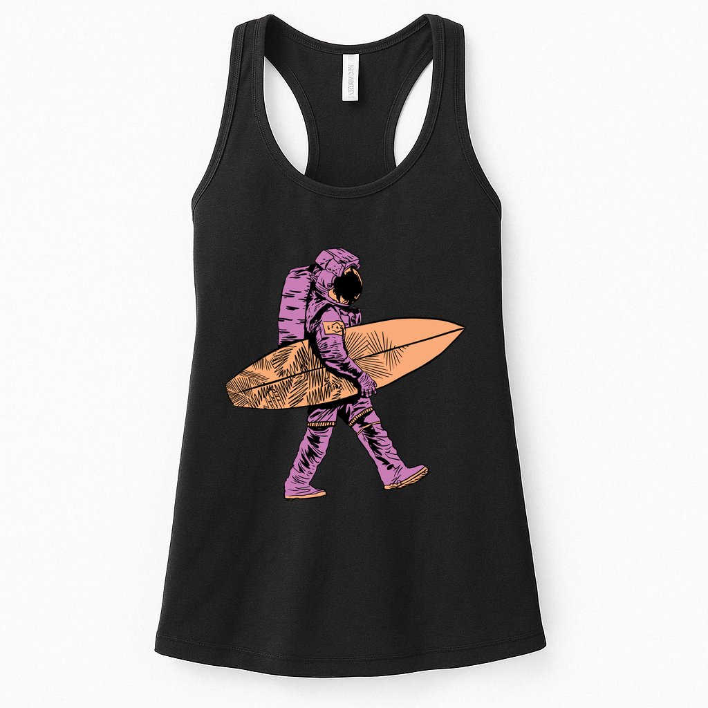 Surfer Astronaut Womens Tank Top