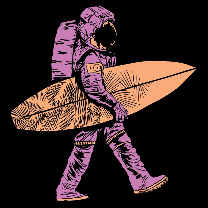 Surfer Astronaut Baby Bodysuit