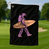 Surfer Astronaut Golf Towel