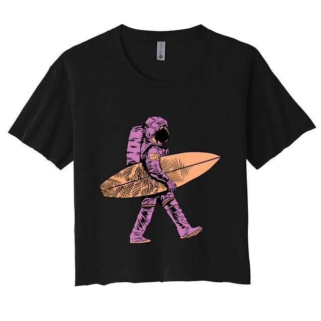 Surfer Astronaut Crop Top