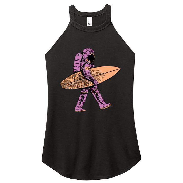 Surfer Astronaut Women's Perfect Tri Rocker Tank
