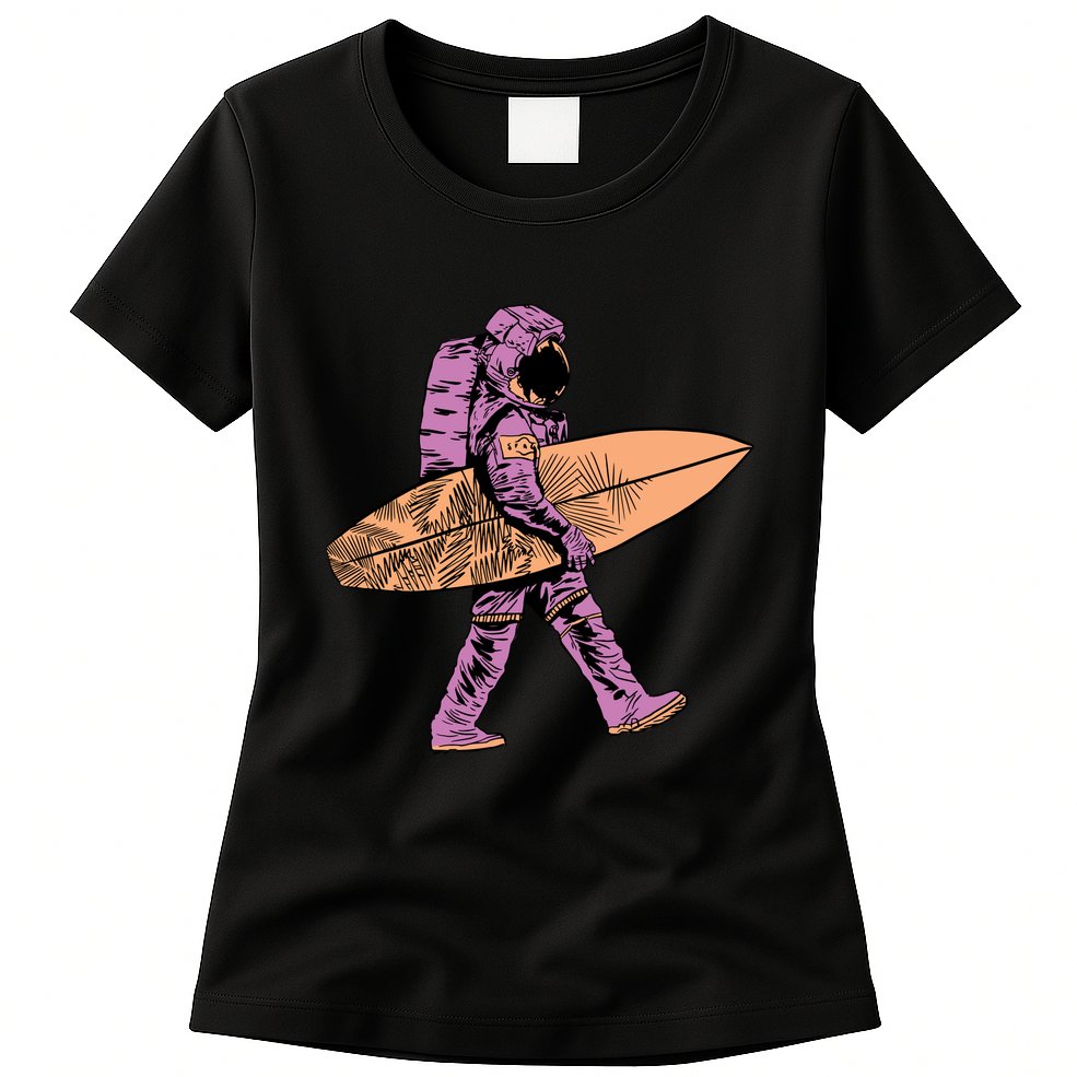 Surfer Astronaut Womens T-Shirt