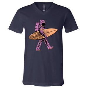 Surfer Astronaut V-Neck T-Shirt