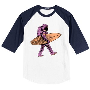 Surfer Astronaut Baseball Sleeve Shirt