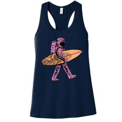 Surfer Astronaut Women's Racerback Tank