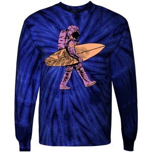 Surfer Astronaut Tie-Dye Long Sleeve Shirt