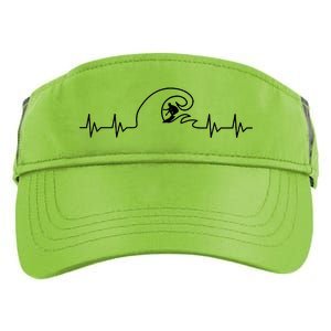 Surfer Heartbeat Pulse Adult Drive Performance Visor