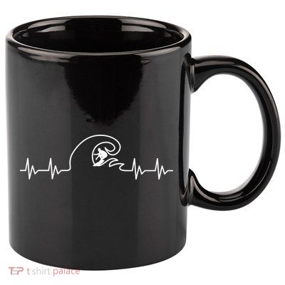 Surfer Heartbeat Pulse 11oz C Handle Ceramic Mug