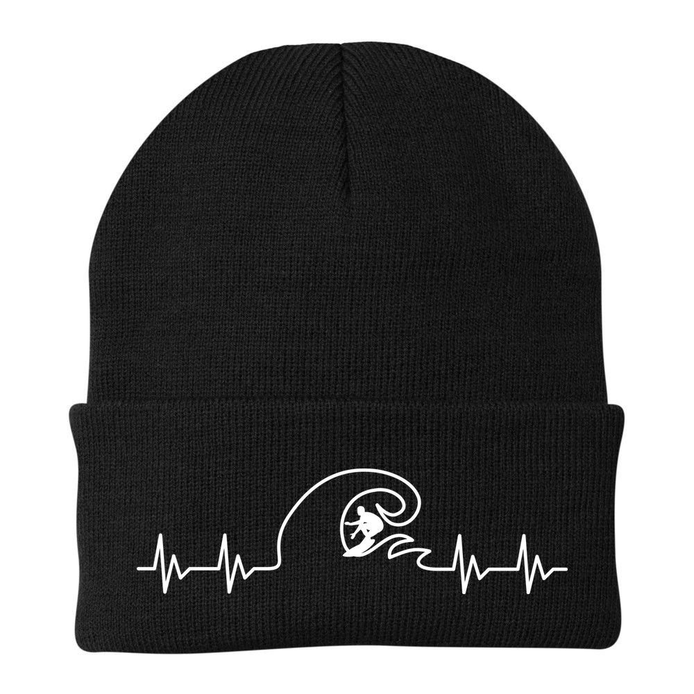Surfer Heartbeat Pulse Beanie